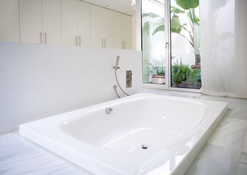 Refinished Bathtub in Bright Bathroom